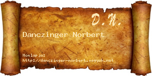 Danczinger Norbert névjegykártya